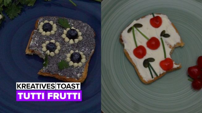 Kreatives Toast: Tutti fruitti