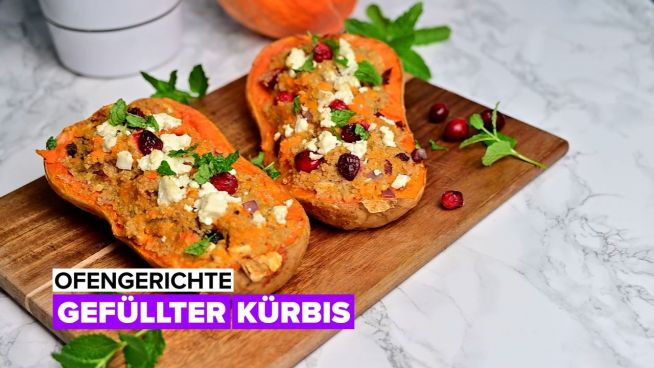 Ofengerichte: gefüllter Kürbis