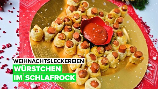 Weihnachtsleckereien: Würstchen im Schlafrock